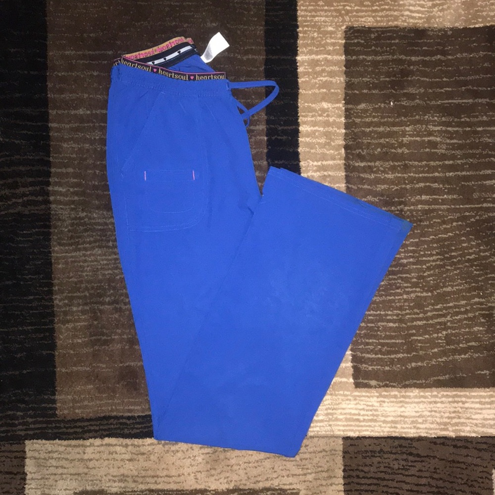 Blue heart soul scrub bottoms